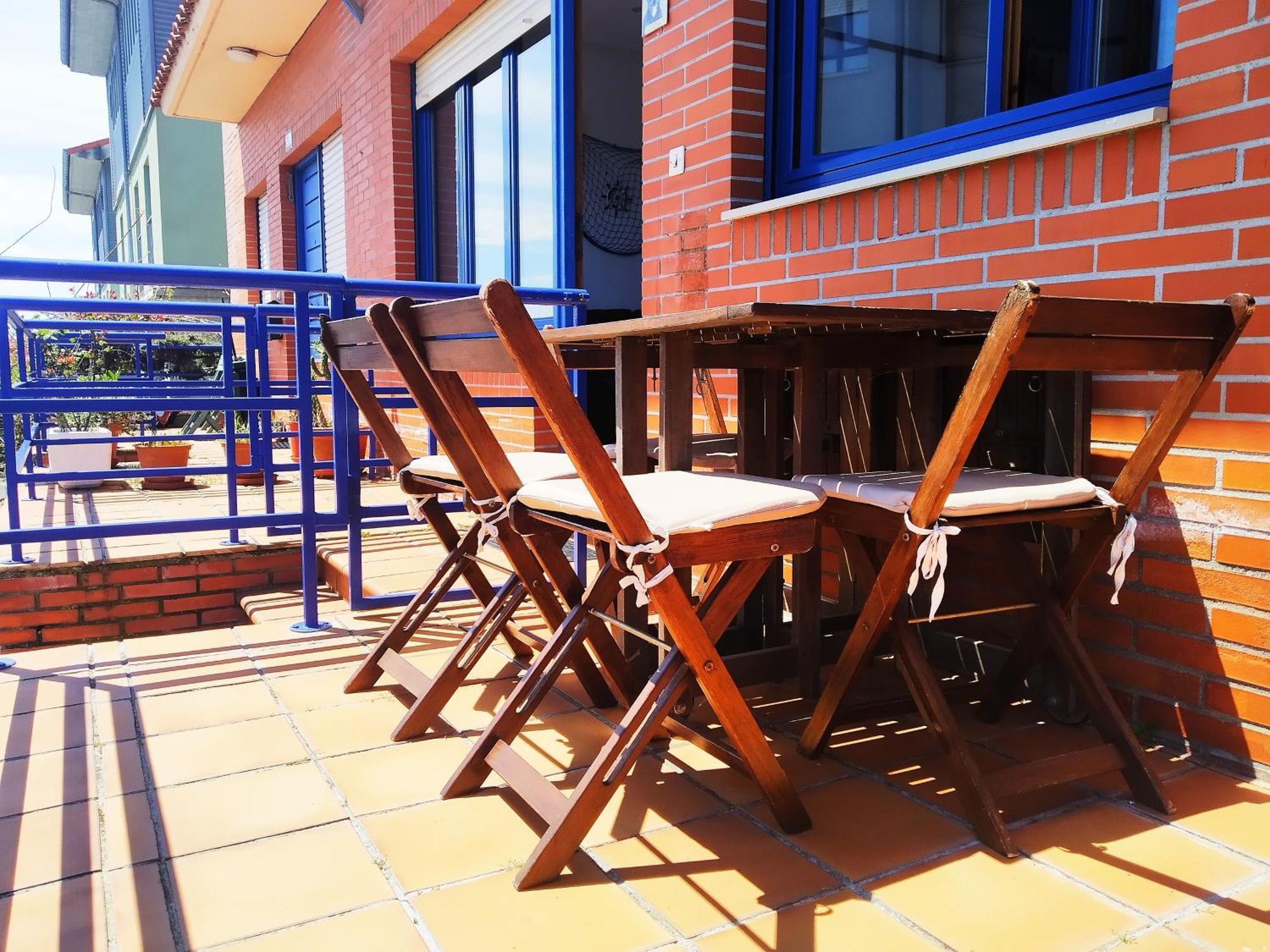 El Rincon Del Cucu, Con Terraza Daire Luanco Dış mekan fotoğraf